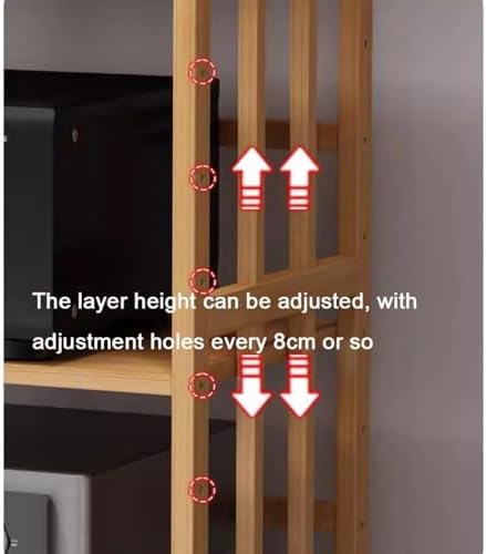 5-Tier Bamboo Audio Rack - Rolling AV Cabinet for Stereo & Media Storage - Stylish Home Theater Organizer for Audiophiles & Music Lovers - Durable & Eco-Friendly Design