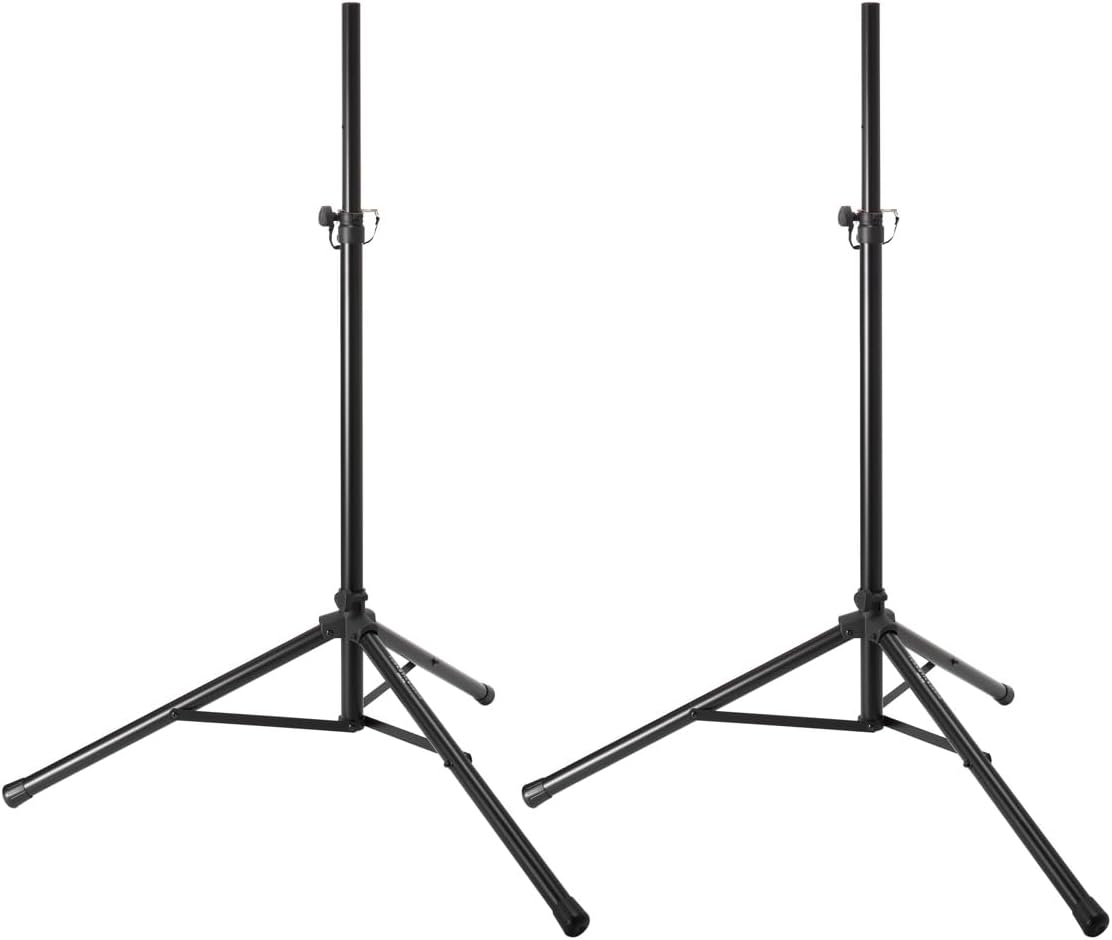 JBL 2x EON712 12' 1300W Powered Portable PA Speaker with Bluetooth and DSP Bundle with 2x Turnstile Audio Height-Adjustable Speaker Stands With Case, 2x 25' XLR Cables