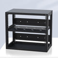 Wall Mounted AV Media Stand - Steel Audio Rack, Floating Stereo Cabinet, Adjustable 2-Tier Media Storage Shelf for DVD Components (50.9x40x27.35cm)