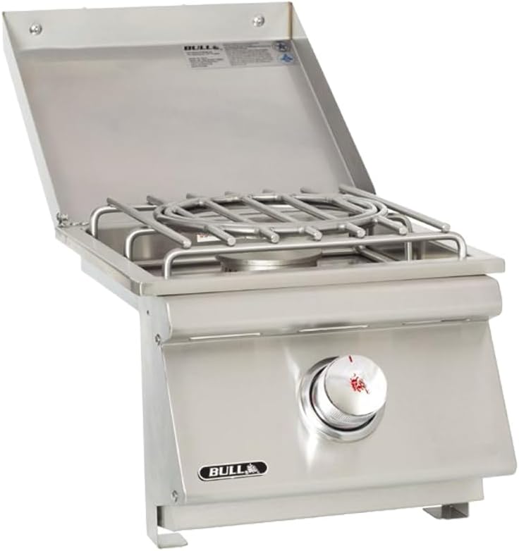 Bull Outdoor Products 30-Inch Outdoor Kitchen Bundle – Angus 75,000 BTU Built-In Grill Head, Grill Cover, Door & 2 Drawer Combo with Reveal, Glass Door & Contemporary Refrigerators – NG