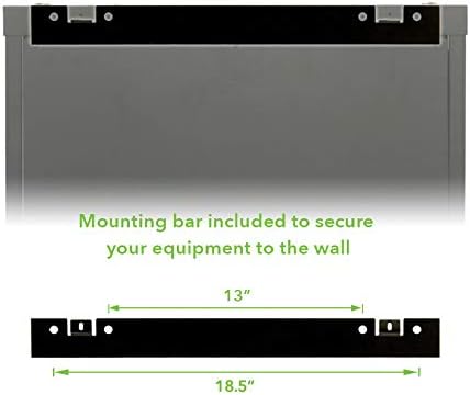NavePoint 12U Wall Mount Audio Video A/V 24 Inch Cabinet Rack Enclosure Door Lock and Shelves