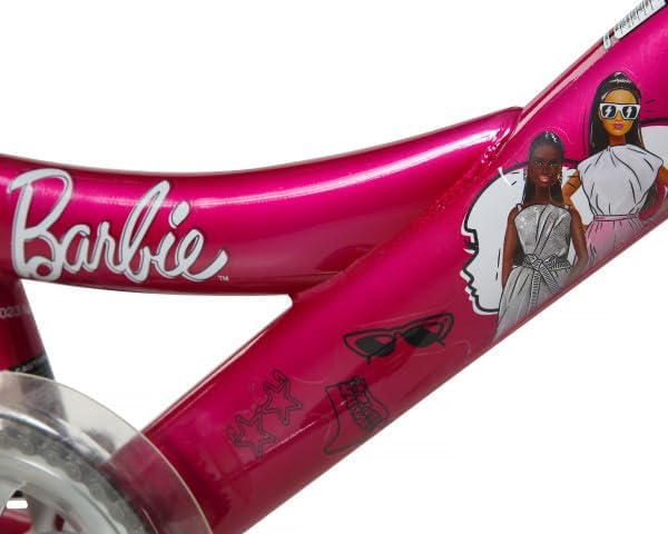 Dynacraft Barbie 12, 16, 18-inch Girls' Bike for Kids Ages 3-9 Years - Fun and Stylish Design, Sturdy and Durable, Perfect for Kids Learning to Ride, Easy to Assemble, Ideal for Young Riders