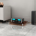 Corner AV Rack Stand - Durable Audio Equipment Cabinet for Stereo & Media Storage - Compact Media Rack for Home Theater & Entertainment Centers - Stylish Audio Furniture