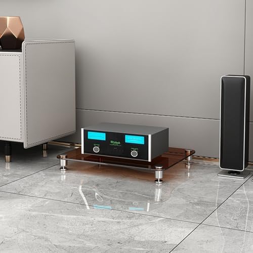 Corner AV Rack Stand - Durable Audio Equipment Cabinet for Stereo & Media Storage - Compact Media Rack for Home Theater & Entertainment Centers - Stylish Audio Furniture