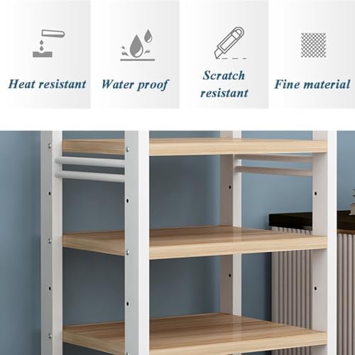 Audio Stand, Movable 4 Tier Shelving Rack with Wheels, Adjustable Open Storage for Office Equipment, Thickened Board Media Stand, Metal Frame