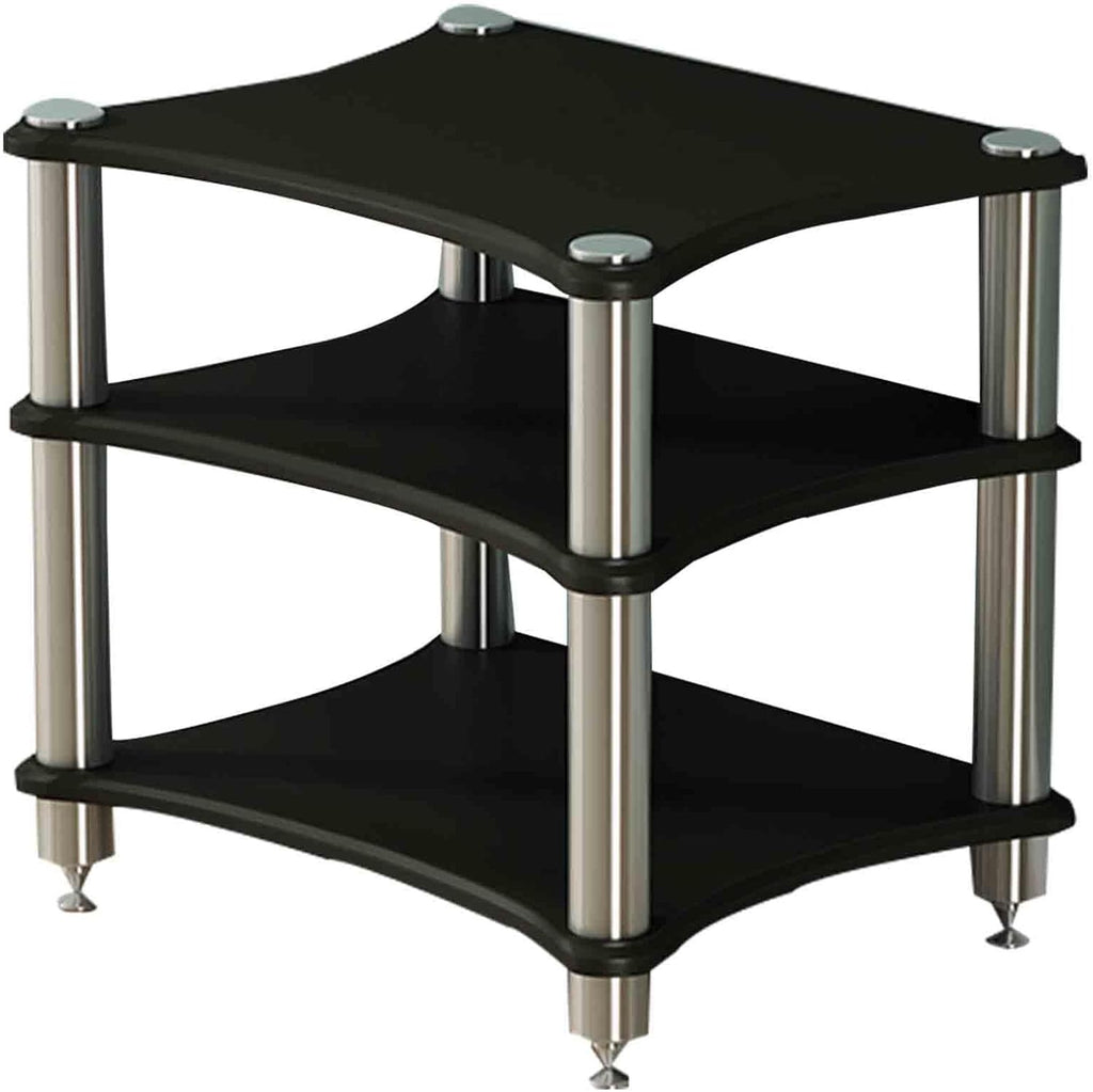 Home Audio Equipment Cabinet Professional Amplifier Rack HiFi Audio Equipment Cabinet Multi-Functional Audio Cabinet 3 Layers of Stable Support Does not Hurt The Floor (Color : Black, Size : 3st flo