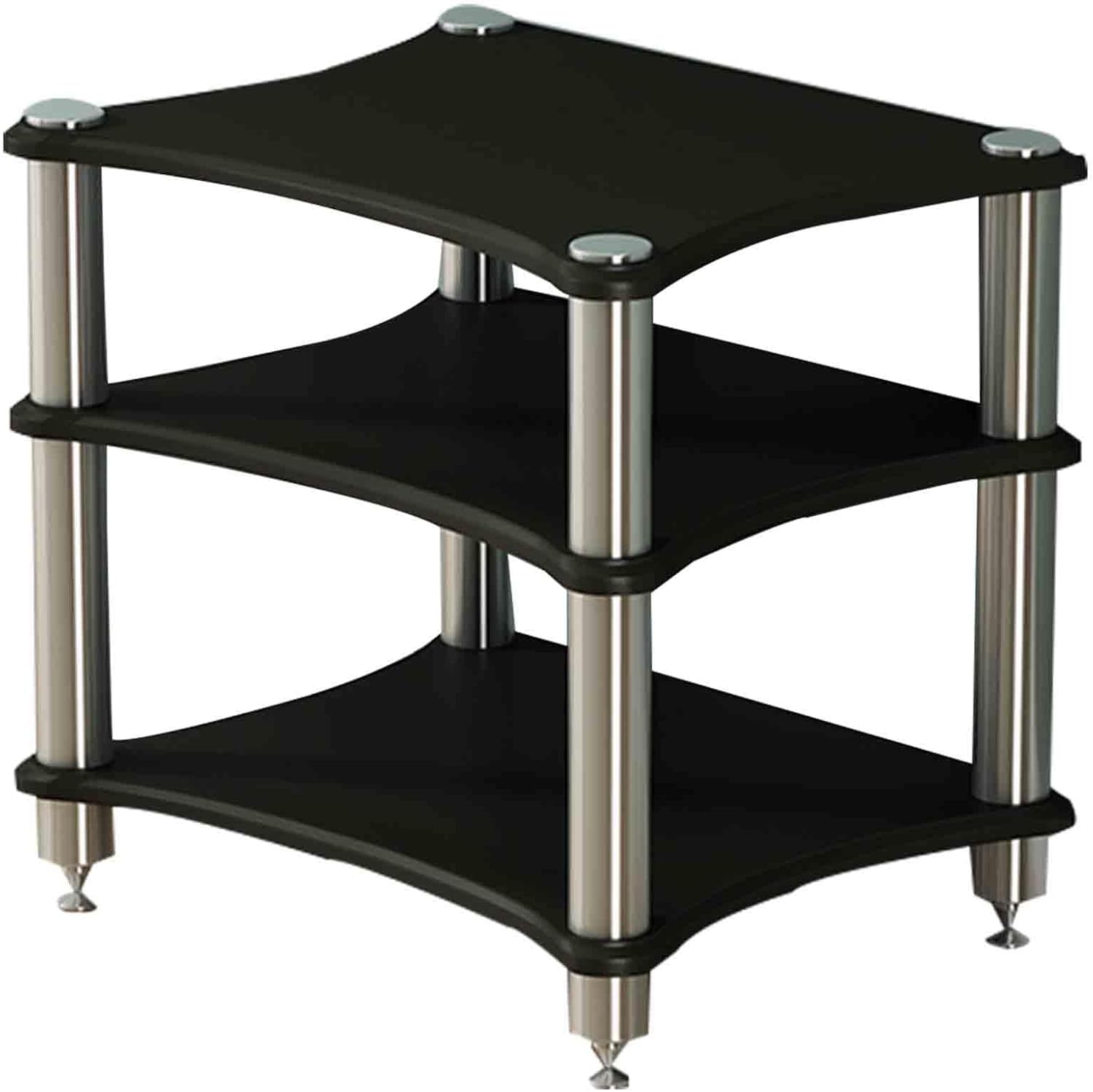 Home Audio Equipment Cabinet Professional Amplifier Rack HiFi Audio Equipment Cabinet Multi-Functional Audio Cabinet 3 Layers of Stable Support Does not Hurt The Floor (Color : Black, Size : 3st flo