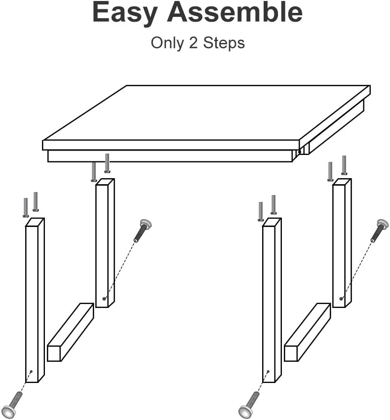 Tribesigns Computer Desk, 55 inch Large Office Desk Computer Table Study Writing Desk for Home Office, Teak + Black Leg