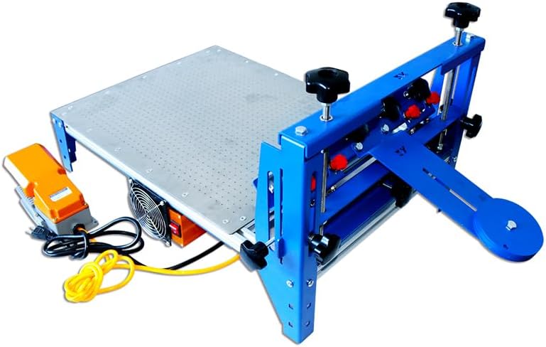 Vacuum Screen Printer with 3-Way Micro-Registration System,20x24in/50x60cm Manual Screen Printing Table for Plastic Paper PCD Boards Stainless Steel Plate