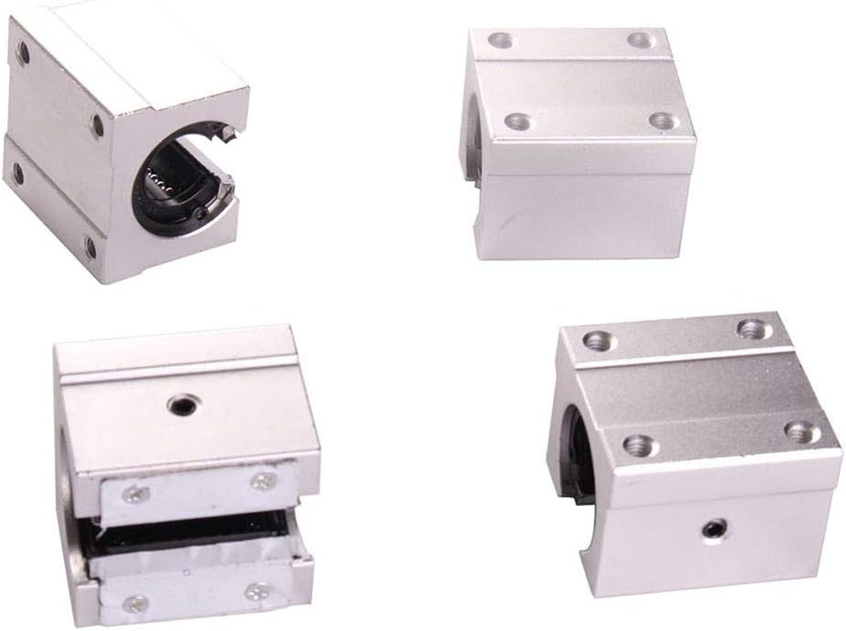 4pcs Linear Bearing Slides, Model SBR10UU-SBR25UU, Length 10-25mm,mainly Used for CNC Parts, 3D Printer Parts, Precision Machine Tools(SBR10UU)