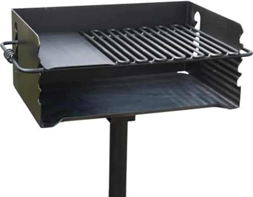 Pilot Rock 6 Pack Charcoal Grill, Jumbo Park Style Steel Outdoor BBQ, CBP-247