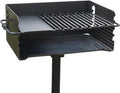 Pilot Rock 6 Pack Charcoal Grill, Jumbo Park Style Steel Outdoor BBQ, CBP-247
