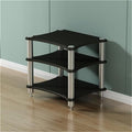 Multi-layer AV Media Stand, Audio Equipment Rack, Multifunctional Stereo Cabinet, Media Shelf for DVD Player 、Game Console、TV Box and WiFi Routert(Black,Large)