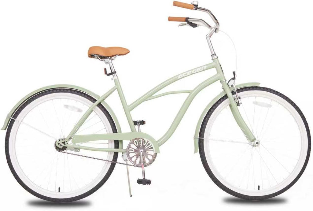 ACEGER Girls Beach Cruiser Bike for Kids 5-13 Years Old, 16' 18' 20' 24' Single Speed Kids Bicycle Included Coaster Brake, Front and Rear Reflectors, 24' 7 Speeds with Dual Brakes