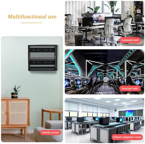 Wall Mounted Media Stand - Steel Audio Rack & Floating Stereo Cabinet, Adjustable Shelves, 2-Tier DVD Component Storage (50.9x40x27.35cm) - Perfect for Home Entertainment