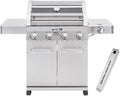 Monument Grills Larger Convertible 4-Burner Natural Gas Grill Stainless Steel Cabinet Style Propane Grills with Smoke Box(2 items)