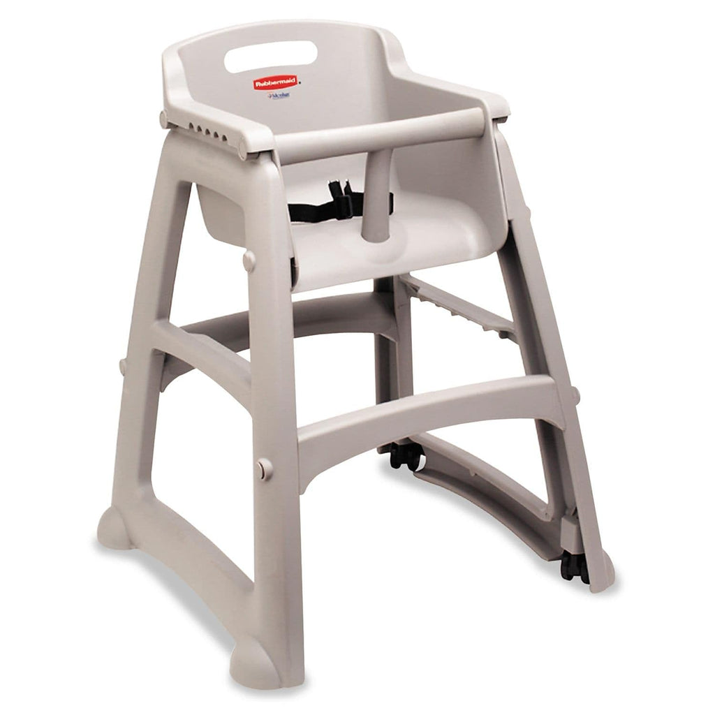 Rubbermaid Commercial Products Sturdy High Chair for Child/Baby/Toddler, Unassembled, Platinum, Fits Under Table for Child/Baby/Toddler Seating