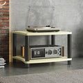 4-Tier Audio Video Media Stand, Open Stereo Rack for Record Player & Gaming, Small TV Entertainment Center, Brown, 60x48x88cm, Perfect for Living Room