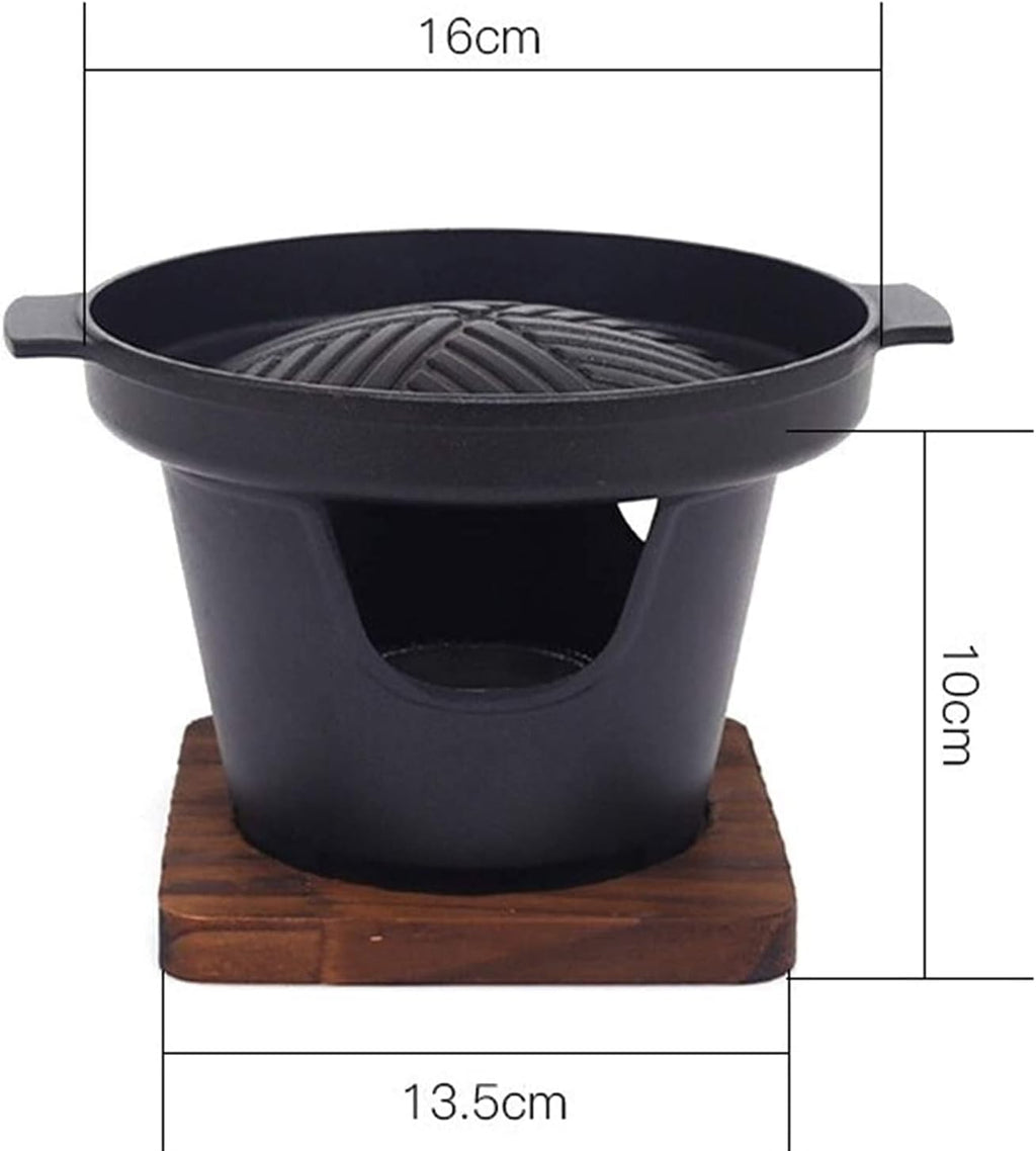 Barbecue Charcoal Grill Household Single Man Mini Outdoor Indoor Barbecue Charcoal Grill Table Grill BBQ Korean Cuisine Non-Stick Barbecue Dish Hotel