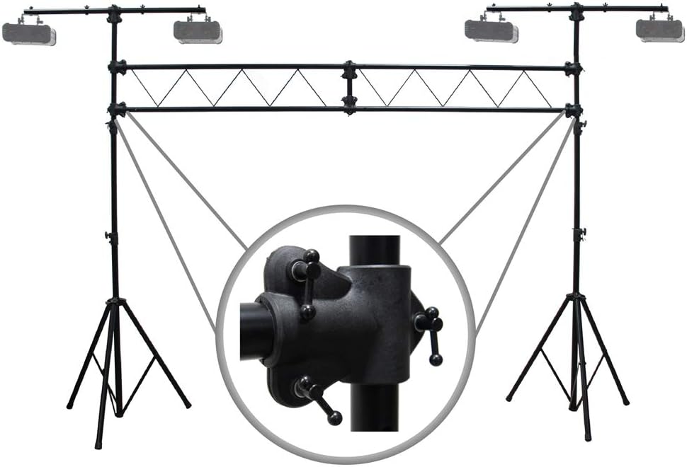 Harmony Audio HA-TRUSSKIT Pro Audio DJ 10 Foot Lighting Truss Package with (2) Tripod Stands