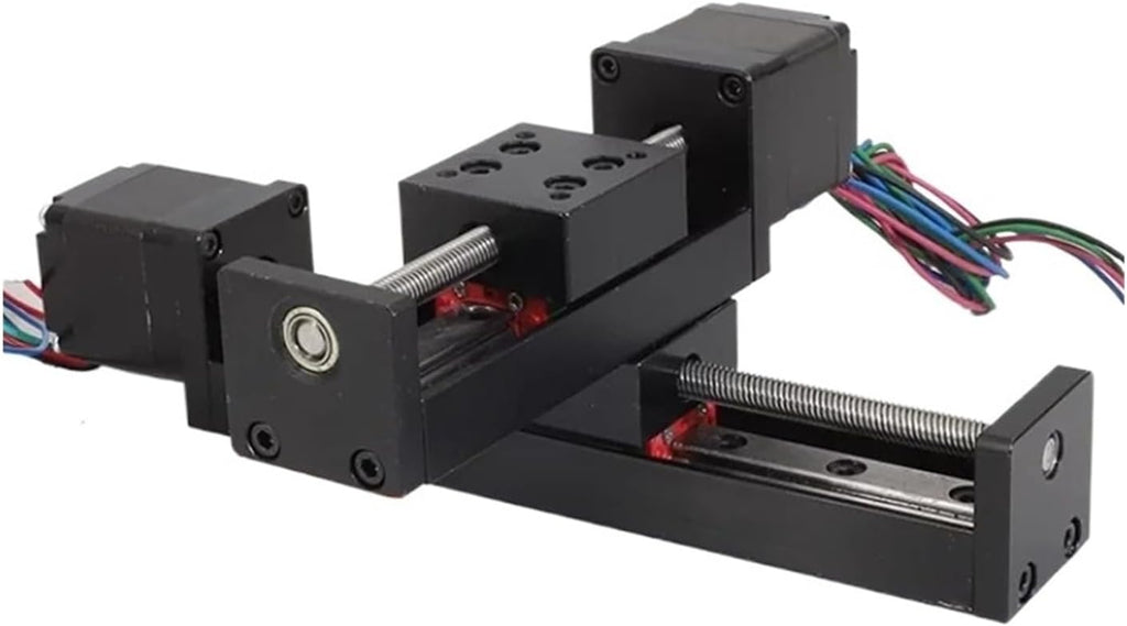 Mini T-Type Sliding Table Rail Linear Rail Stage 50-300mm Stroke Nema11 28mm Stepper Motor for XYZ Axis CNC 3D Printer(Xy Stroke 100mm,1mm Pitch)