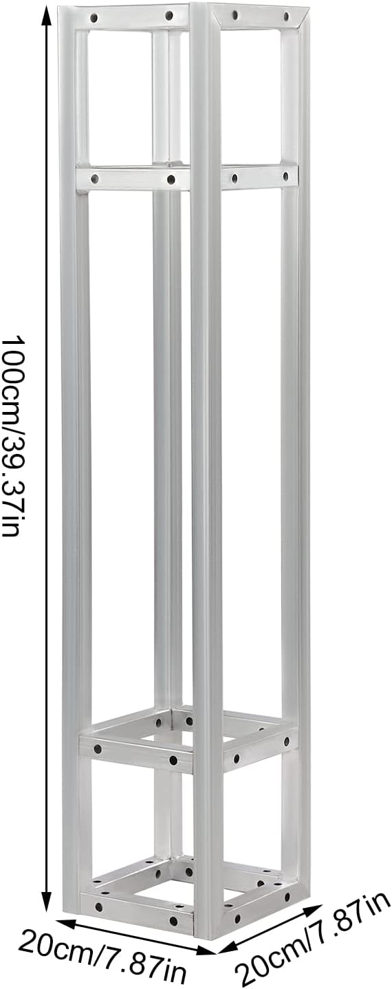 3 Pack Square 8' x 8' Box Lighting Trussing Section, Heavy Duty Metal Truss Segment Kit Portable DJ Lighting System Stand for Audio Stage Indoor Outdoor Use, Each with a 220 Pounds Load Capacity
