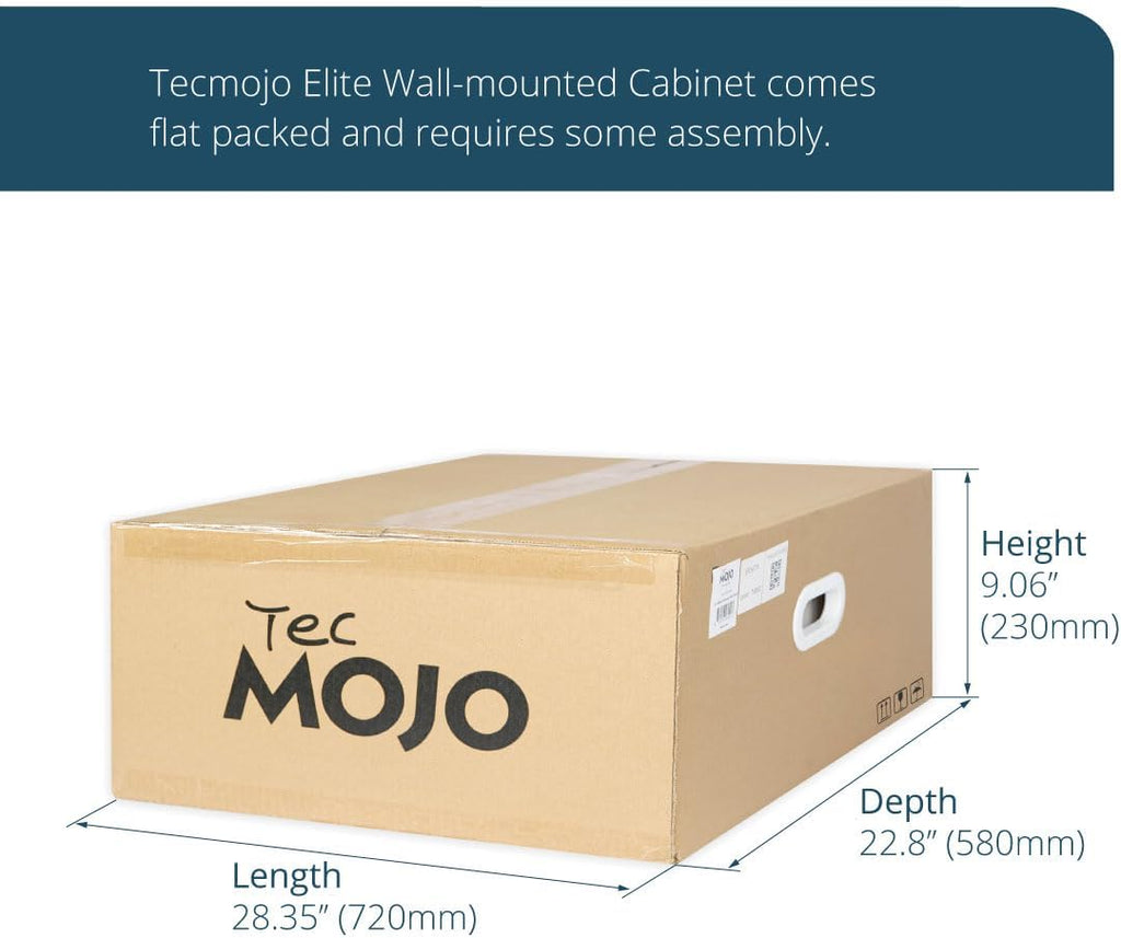 Tecmojo Elite Collection 12U Wall Mount Server Cabinet IT Network Rack Enclosure Lockable Mesh Door and Side Panels, with 2 Cooling Fans,17.7inch Depth, Hold up to 176Lbs,Black