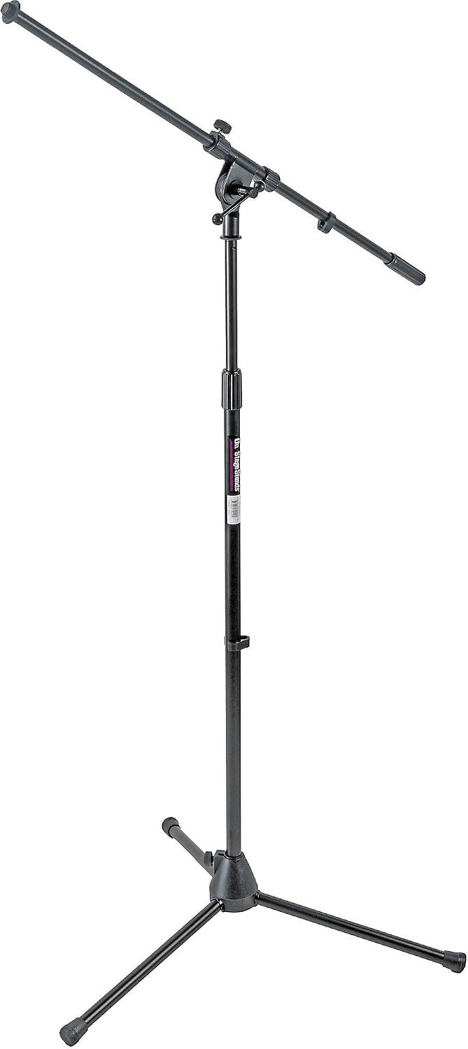 Rode PodMic Cardioid Dynamic Broadcast Microphone with On-Stage Stands MS7701B Tripod Mic Stand and XLR Cable