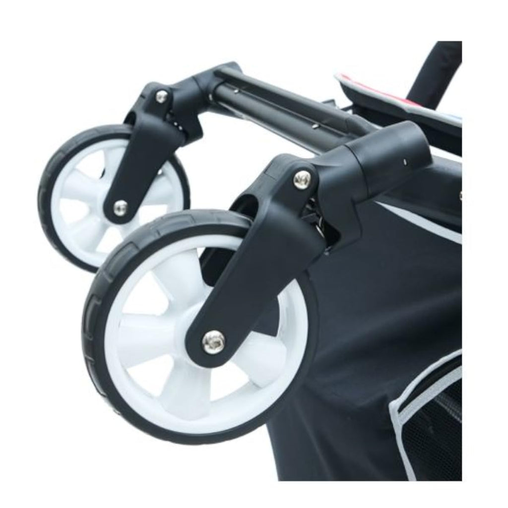 Familidoo H6E 6 seat Baby Stroller- Double Canopy - Daycare Strollers with 5 Point Safety Harness - Backseat footrest Extension for 0 to 36 Months
