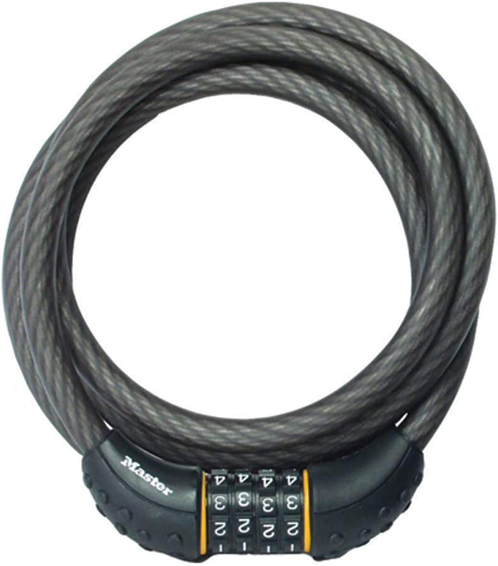 Master Lock Cable Lock, Set Your Own Combination BikeLock, 6 ft. Long, Black, 8122D (Pack of 144)