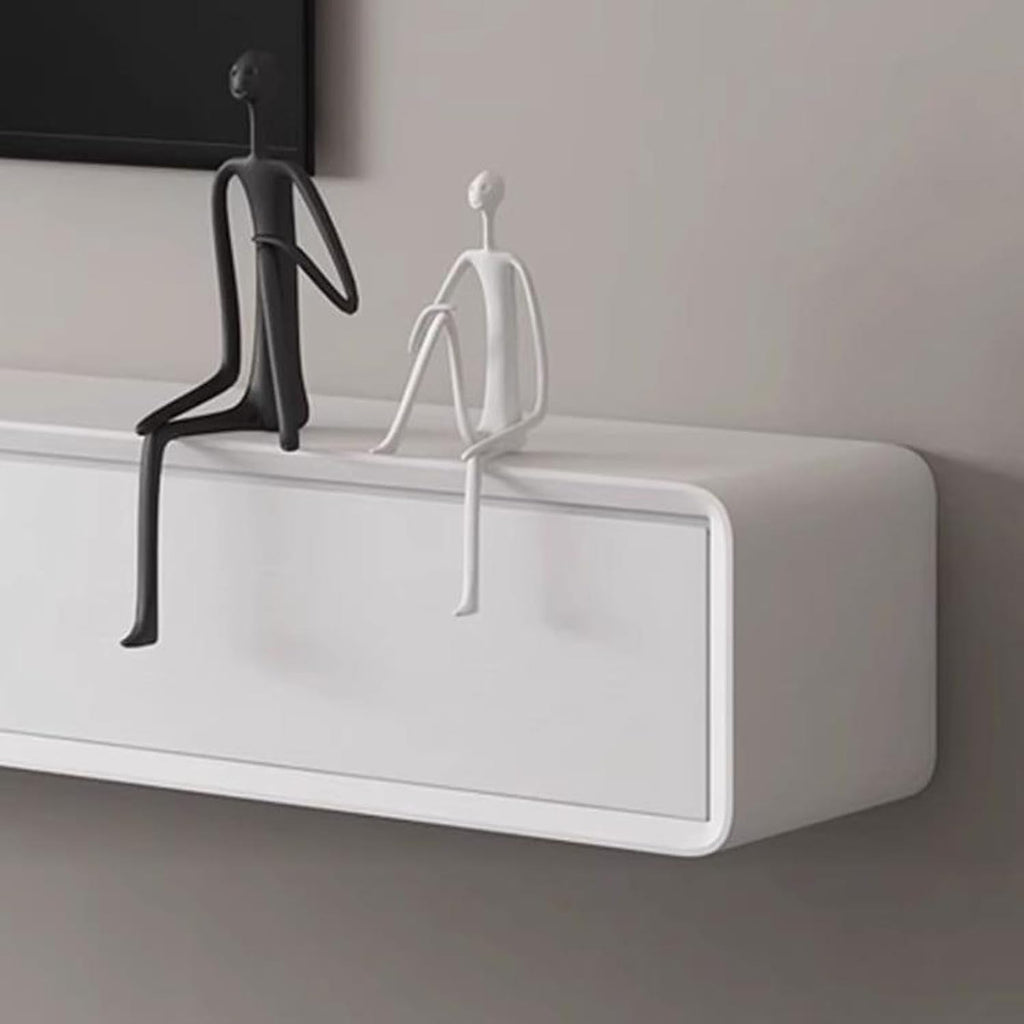 Wall Mounted TV Cabinet Floating Shelf Wall Shelf Home Entertainment Center TV Stands Media Storage Shelf TV Stands Audio-visual Equipment Shelves With drawer TV Background Wall Decoration Shelf