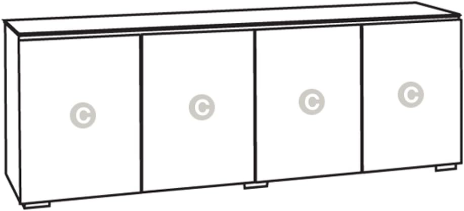 Salamander Chicago 347 Quad-Width AV Cabinet (Black Oak)