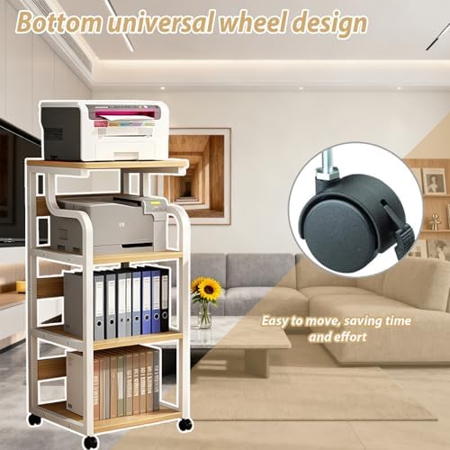 Modern 3-Tier AV Media Stand with Wheels - Audio Video Rack for Record Players & Stereo Equipment - Stylish Storage Solution for Living Room & Recording Studio