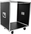 Stereo Rack Alloy Audio Shelf for Professional Equipment Portable Audio Cabinet with Handles and Rollers Easy Assembly Rack for Mixer and Computer Chassis