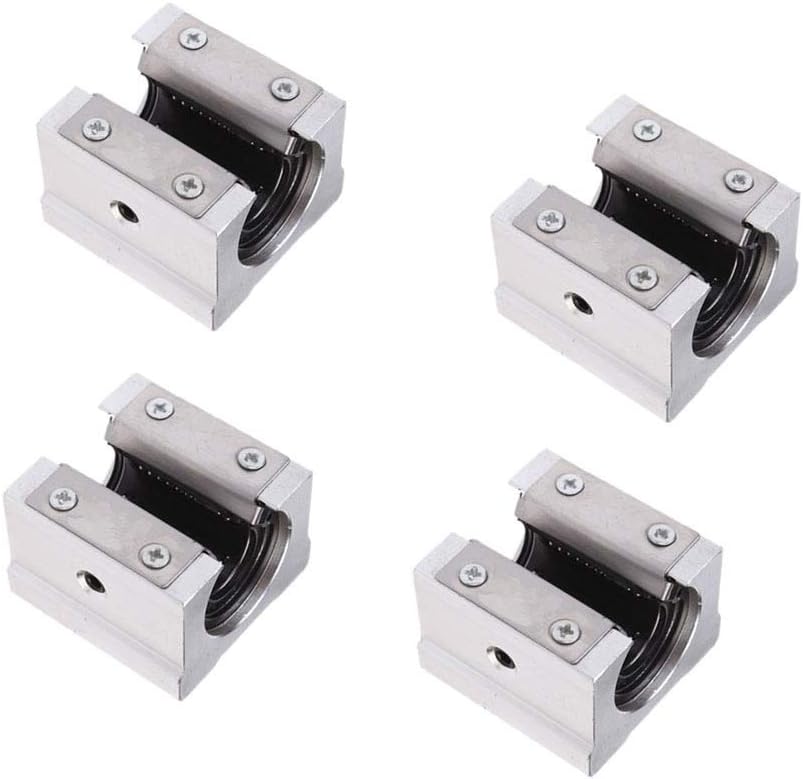 4pcs Linear Bearing Slides, Model SBR10UU-SBR25UU, Length 10-25mm,mainly Used for CNC Parts, 3D Printer Parts, Precision Machine Tools(SBR10UU)