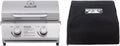 Monument Grills Tabletop Propane Gas Grill for Outdoor Portable Camping Cooking with BBQ Cover(2 items)