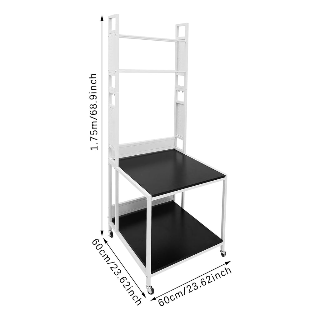 3D Printer Stand Rack with Filament Organizer, Upgraded 3D Printer Table Workbench with Wheels, Extended Storage Mobile 3D Printing Workstation for Studio Workshop