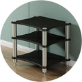 3 Tier HiFi Speaker Rack AV Equipment Cabinet & TV Stand for Amplifiers Home Theater & Audio Systems Sturdy Storage Solution for TVs & Speakers