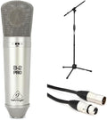 Behringer B-2 Pro Dual-Diaphragm Condenser Microphone – Professional Studio Mic with Adjustable Stand, XLR Cable,Sound Capture for Recording, Podcasting, Vocals, and Instruments