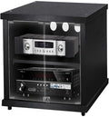 Stylish Wooden Media Cabinet & Stereo Rack Tower, Vinyl Record Player Stand for Audio Equipment, Elegant Storage Shelf (57.1x55x60cm) - Ideal for Vinyl Enthusiasts & Home Decor