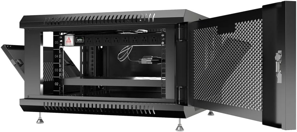 Sysracks 6U Server Rack Cabinet Enclosure | Locking Vented Doors | Network Equipment Rack for Data Centers, IT Rooms, Audio/Video Gear, and Home Offices | for Servers, Routers, Patch Panels