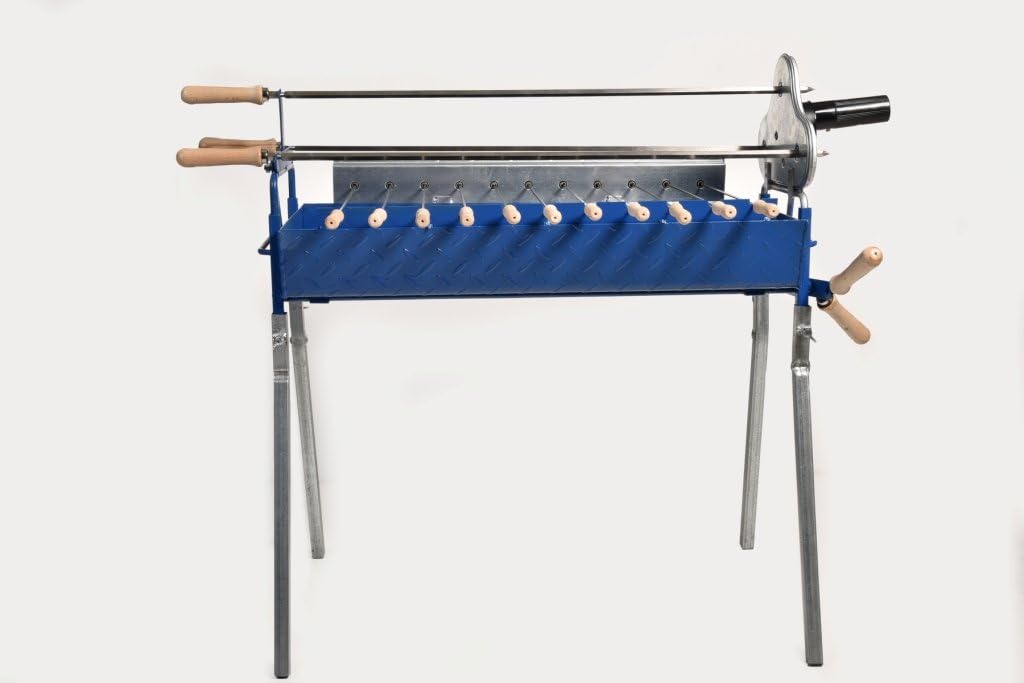 Cyprus Charcoal Barbeque Grill (Foukou) with Lifting Mechanism - Greek Cypriot Motorised Rotisserie