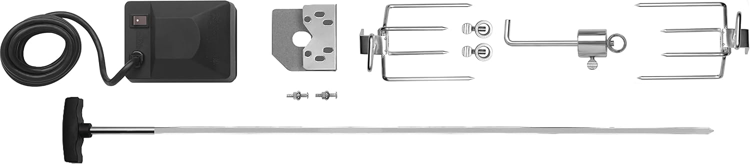 Napoleon Heavy Duty Rotisserie Kit for Large Grills - Fits Prestige PRO 500, P500, and LEX 485 Gas Grills, Fits Grill Heads Up To 31 Inches Wide, Square Spit Rod