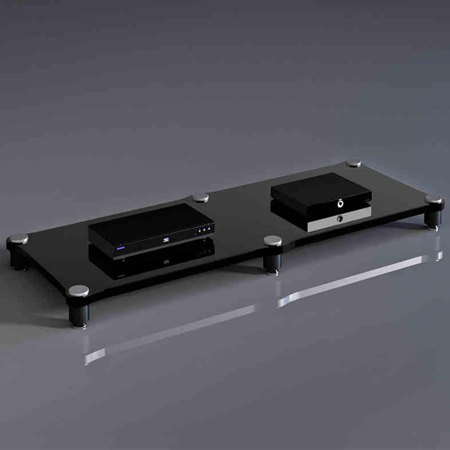 Audio Rack, Portable Media Storage Rack,Media Storage,Modern Cabinet with Cable Management,for Entertainment Stereo Components, for HiFi Audio Equipment