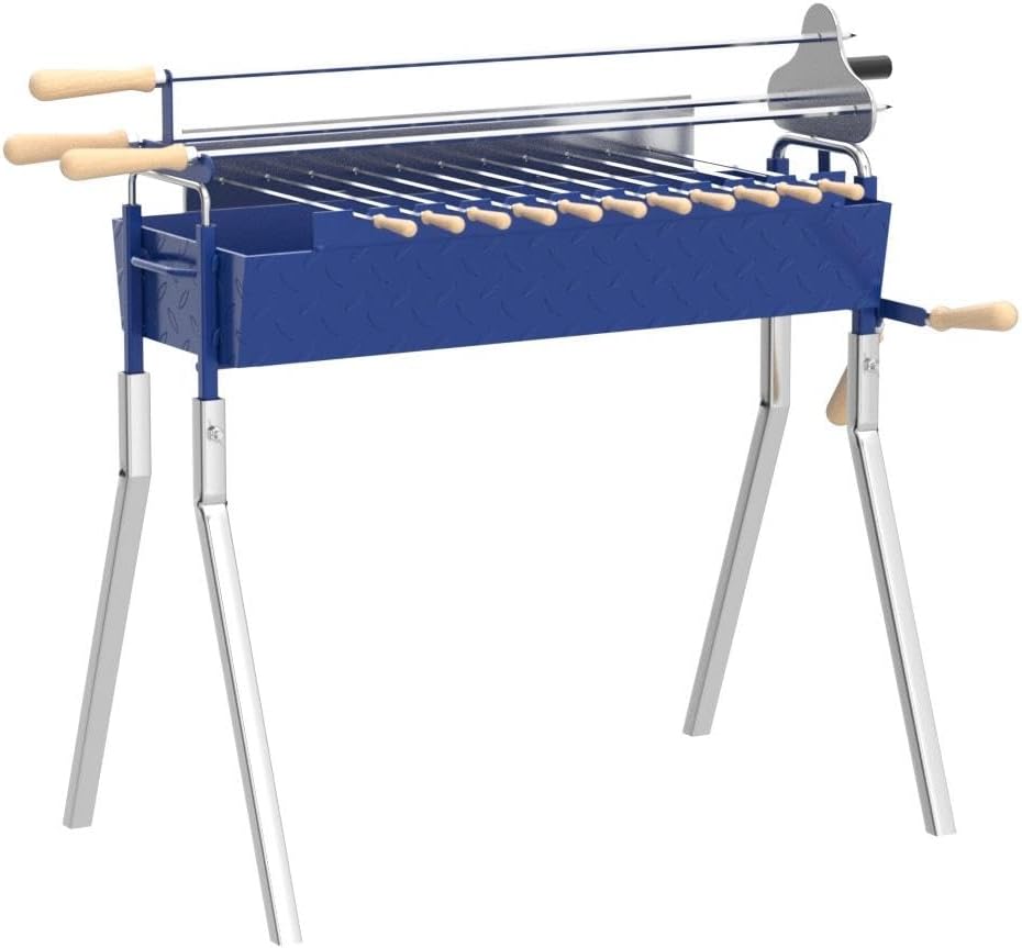 Cyprus Charcoal Barbeque Grill (Foukou) with Lifting Mechanism - Greek Cypriot Motorised Rotisserie