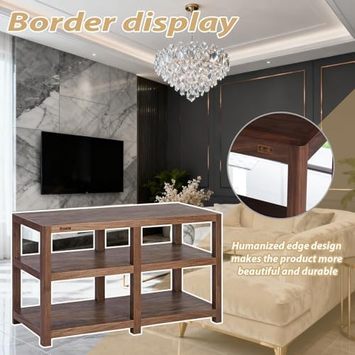 AV Media Stand for Audio & Video, Stereo Rack Cabinet for Entertainment Center, Component Storage & Display Tower (23' x 20' x 15') - Modern Home Furniture