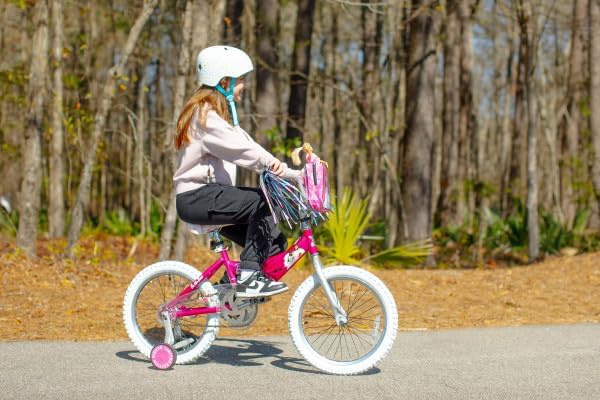 Dynacraft Barbie 12, 16, 18-inch Girls' Bike for Kids Ages 3-9 Years - Fun and Stylish Design, Sturdy and Durable, Perfect for Kids Learning to Ride, Easy to Assemble, Ideal for Young Riders