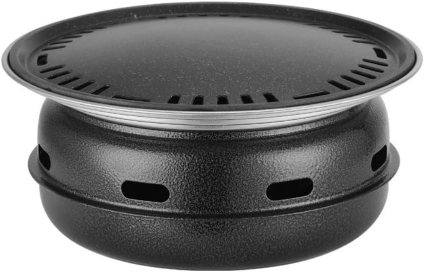 Korean Style BBQ Grill, 11.4 Inches Indoor Charcoal Tabletop Non-stick Barbecue Charcoal Stove