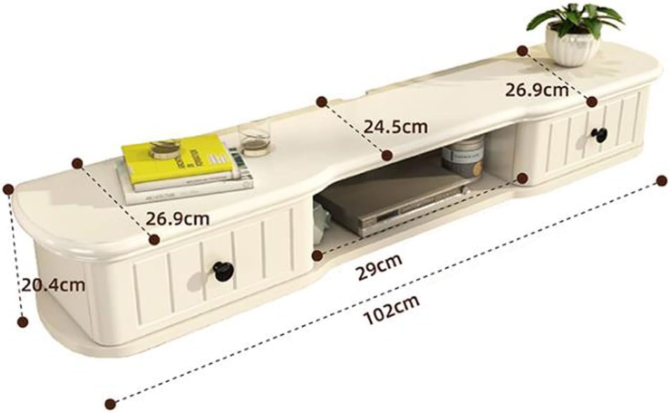 Wall Shelf Wall Mounted TV Cabinet Floating Shelf TV Console Audio-Visual Equipment Shelves Set-top Box WiFi Router CD DVD Media Storage Shelf Bedroom Living Room Office TV Bracket TV Stands