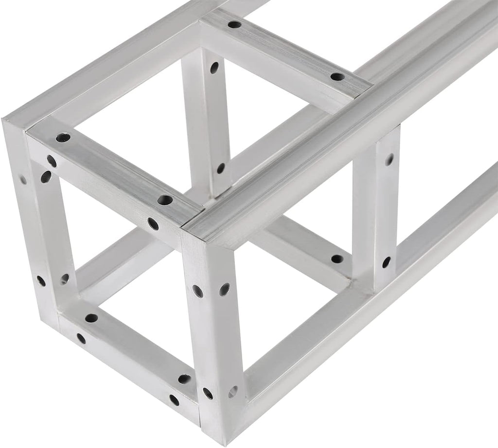 3 Pack Square 8' x 8' Box Lighting Trussing Section, Heavy Duty Metal Truss Segment Kit Portable DJ Lighting System Stand for Audio Stage Indoor Outdoor Use, Each with a 220 Pounds Load Capacity